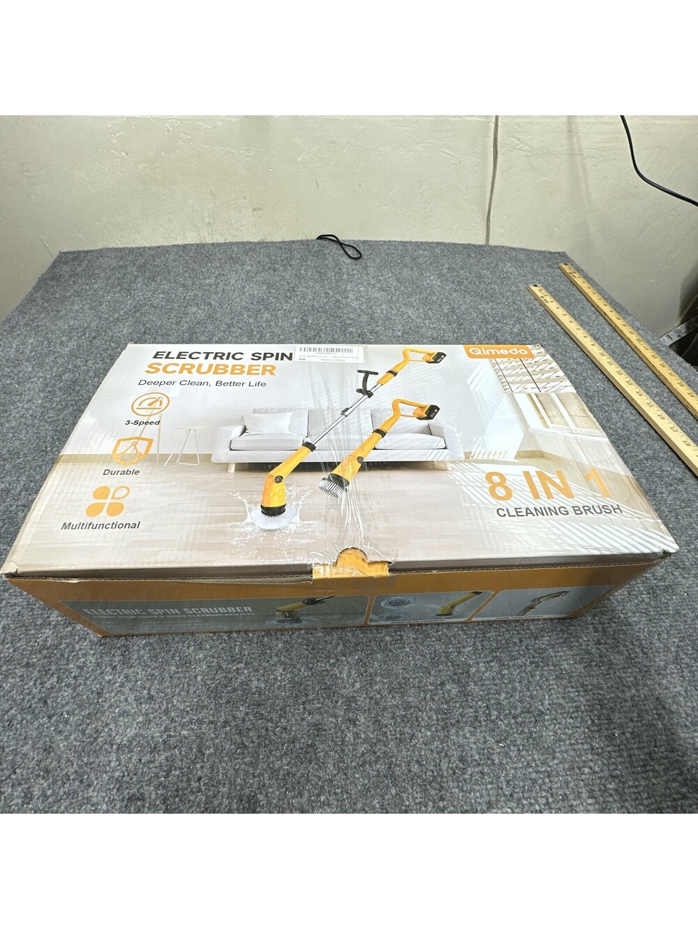 Qimedo 8-in-1 Electric Spin Scrubber Yellow